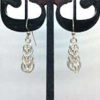 Earrings: Silver plate weaves