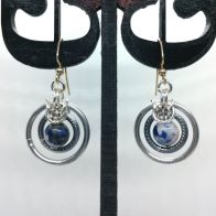 Earrings: Natural stone beads